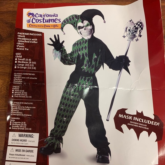 Green jester costume - Picture 6 of 9